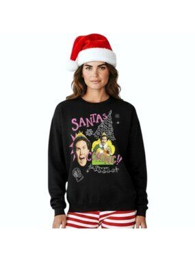 Elf Buddy Santa’s Coming Christmas Crewneck Sweatshirt Women’s XL NEW